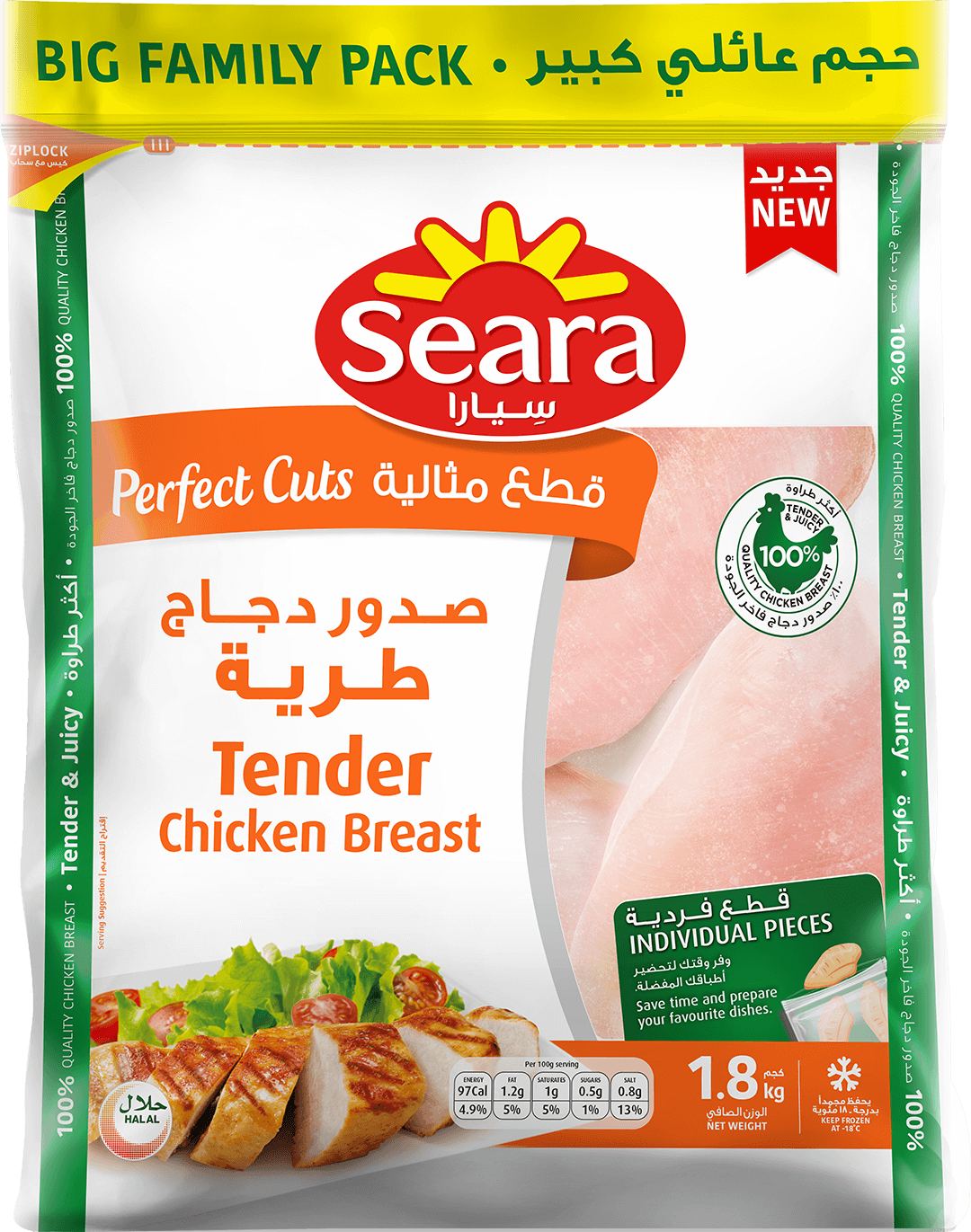 Seara Tender Chicken Breast 1,8Kg Perfect Cuts